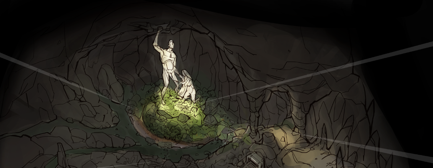 Concept art of an underground city from Leviathan: The Cargo by Alexander Davtyan